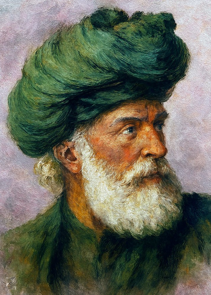 Mann mit grünem Turban von Osvaldo Russo