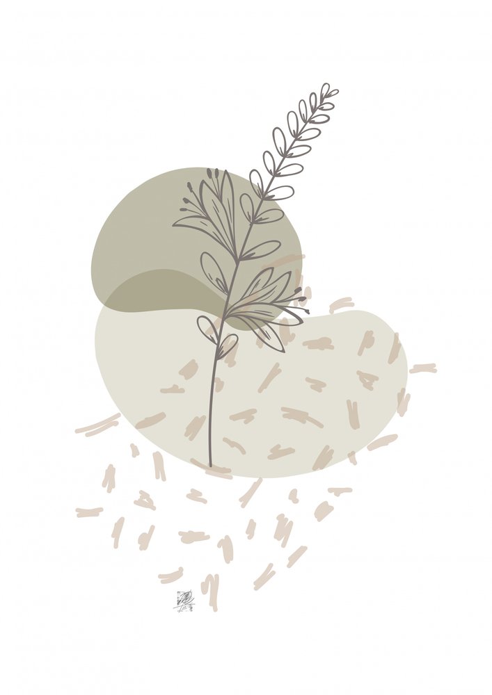 Minimalistischer botanischer Zweig von Osvaldo Russo