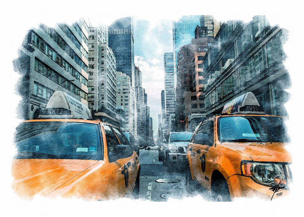 New York City Taxis von Osvaldo Russo