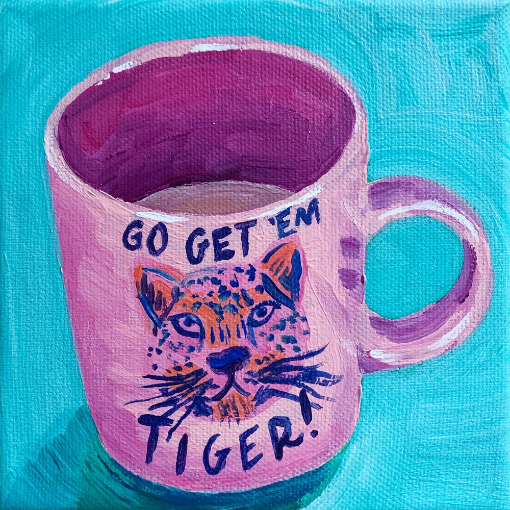 Rosa Tigerbecher von Pauline Wegman | Key and Sea Creative