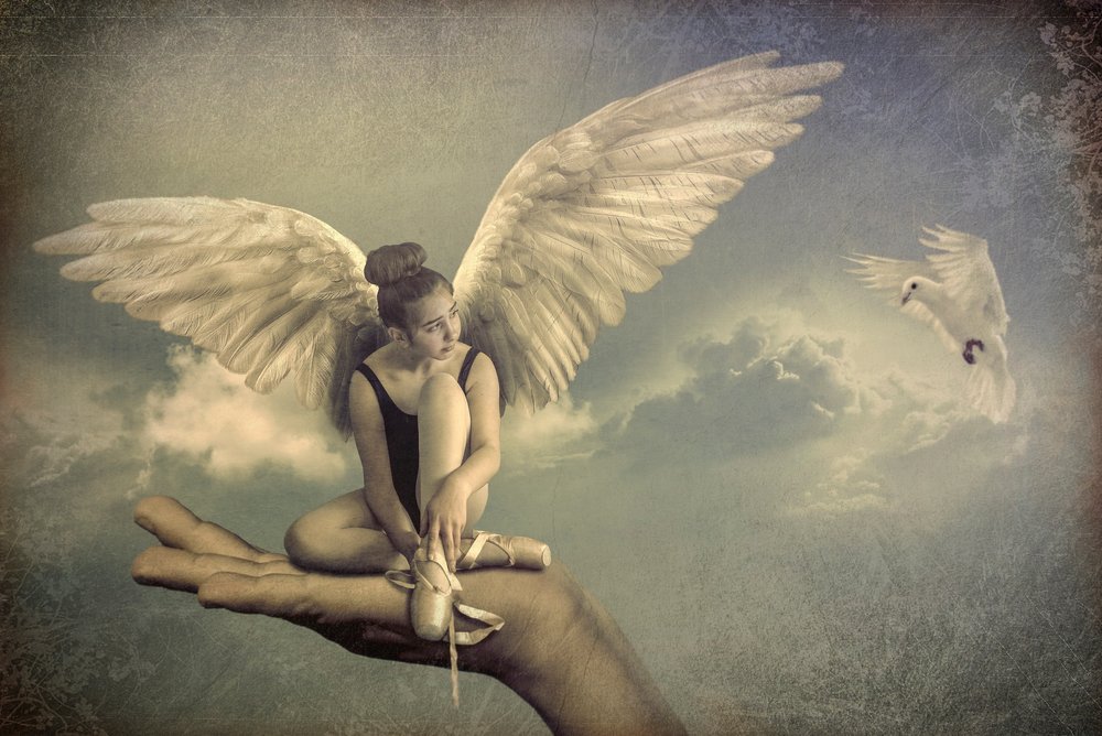 Träumender Engel Ballerina von Peeters Jos