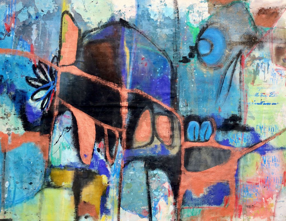 Abstrakte Blaue Kreatur von Poonam Choudhary