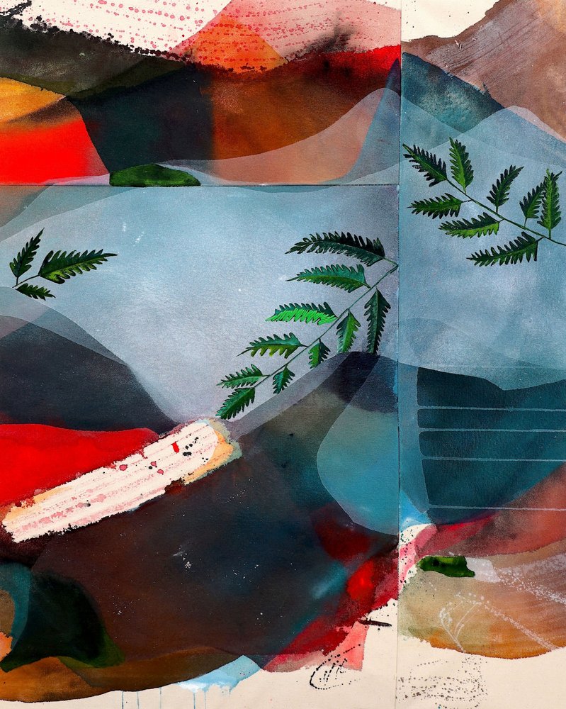 Abstrakte Berglandschaft von Poonam Choudhary