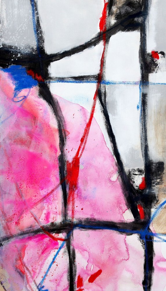 Dynamische rosa Abstraktion von Poonam Choudhary