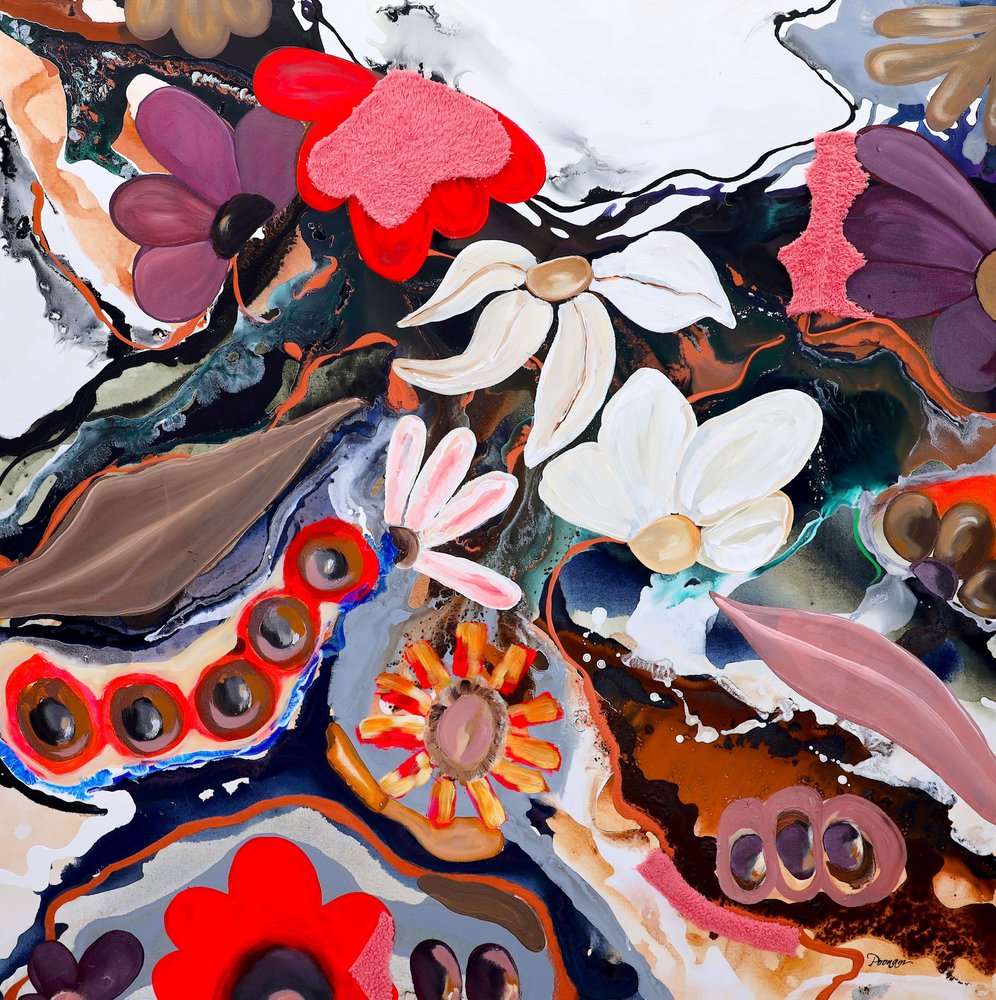 Lebendiger abstrakter Garten von Poonam Choudhary