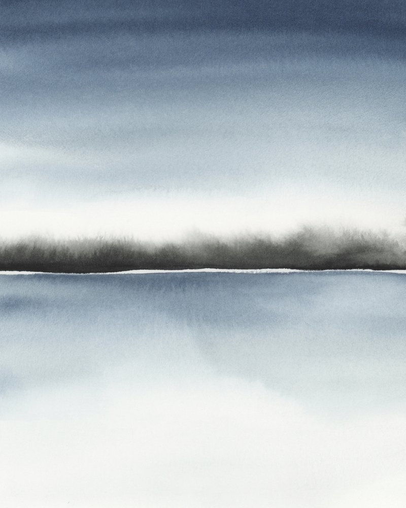 Nebliger blauer Horizont von Rachel Elise