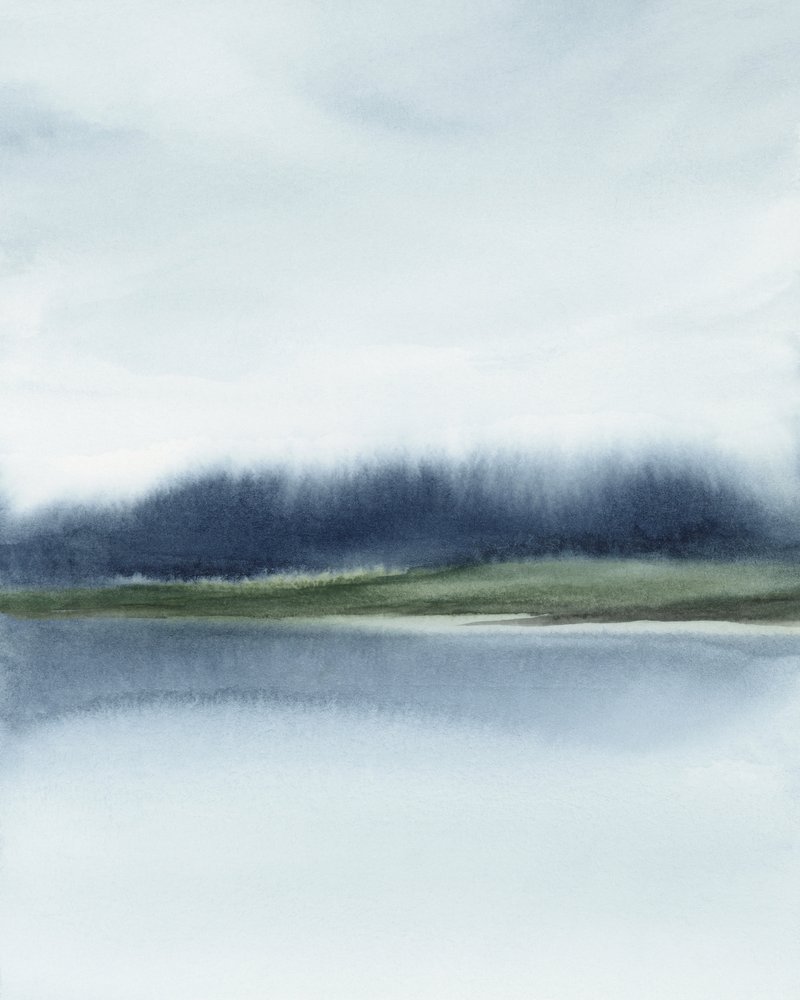 Neblige Seespiegelung von Rachel Elise