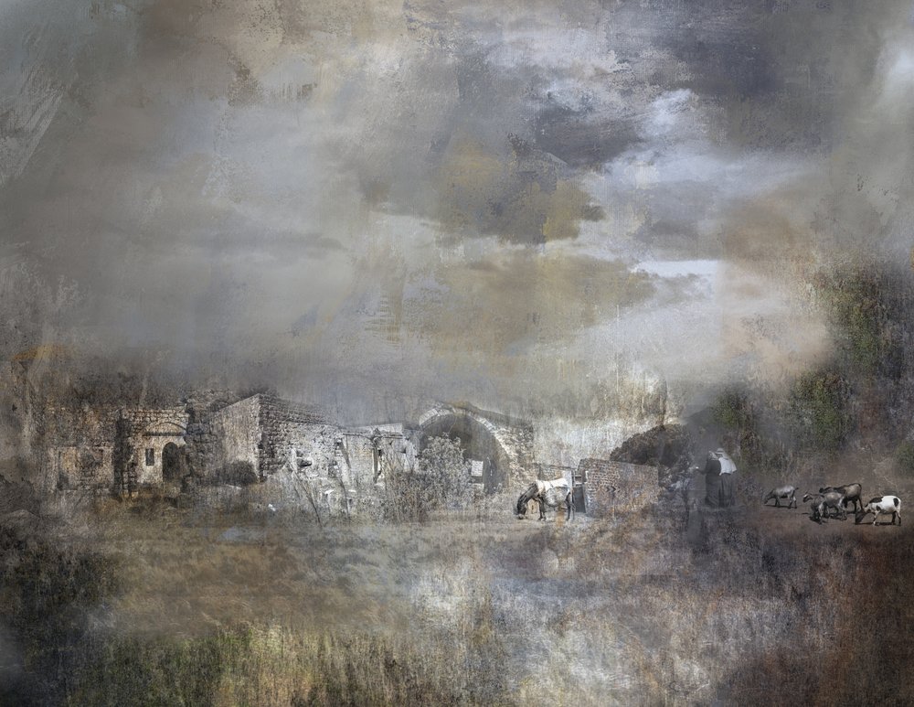 Altes Dorf unter Wolken von Rachel Pansky