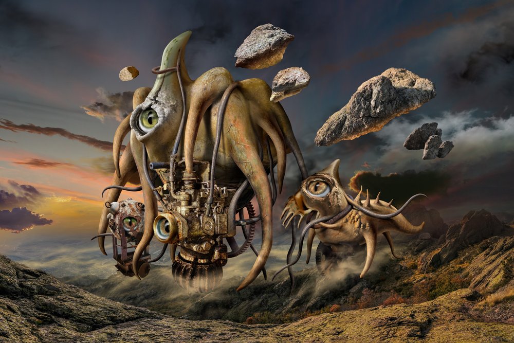 Schwebende Alien Kreatur von Radoslav Penchev