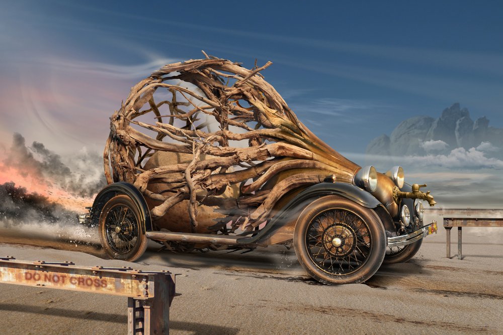Steampunk-Wurzelauto von Radoslav Penchev