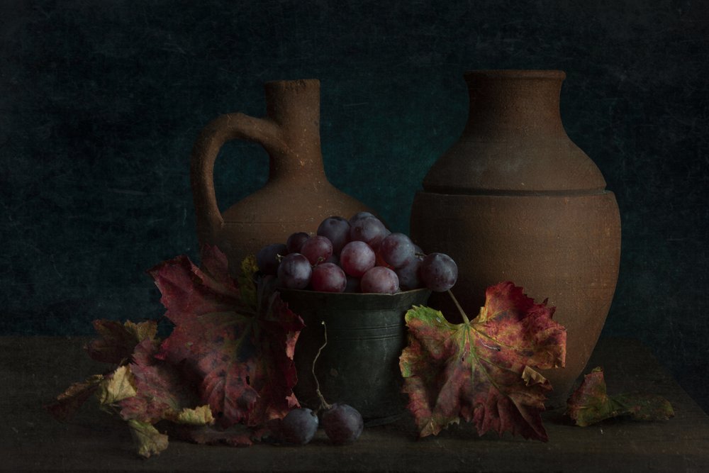Herbst Trauben und Keramik von Ramiz Sahin