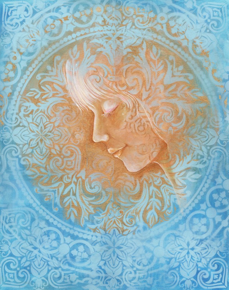 Ruhige Frau Mandala von Regina Martisiene
