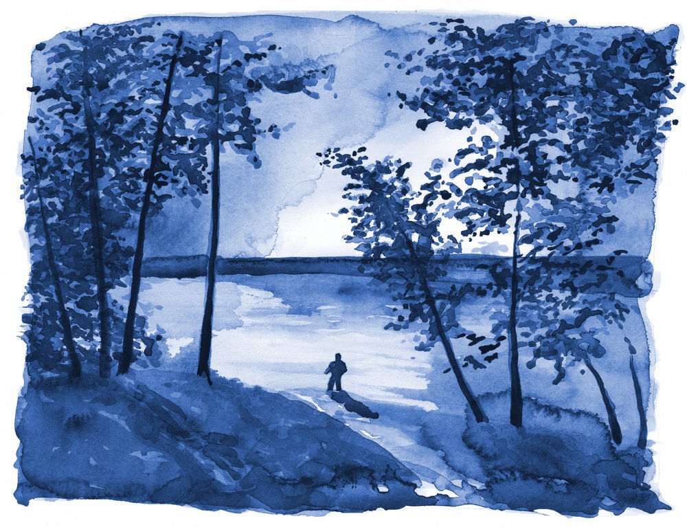 Blauer Waldsee-Einsamkeit von RodMacIver