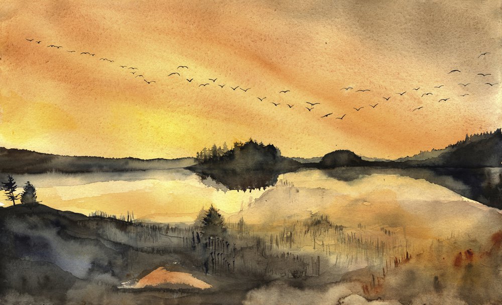 Goldener Seeuferflug von RodMacIver