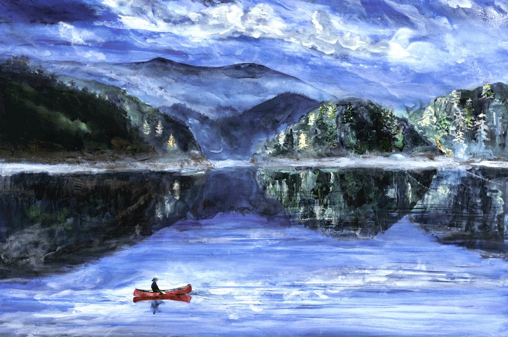 Serener See Kanu von RodMacIver