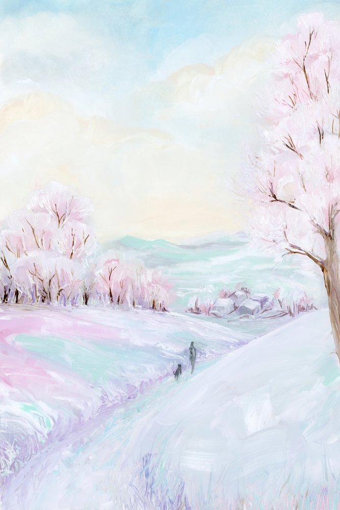 Träumender Winterblüten-Spaziergang von Rosana Laiz Blursbyai