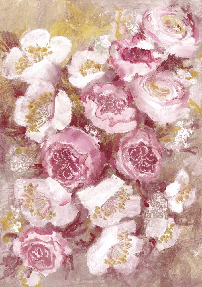 Zarte rosa Rosen von Rosana Laiz Blursbyai