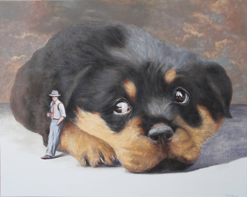 Großer Hund Kleiner Mann von Rudolf Kosow