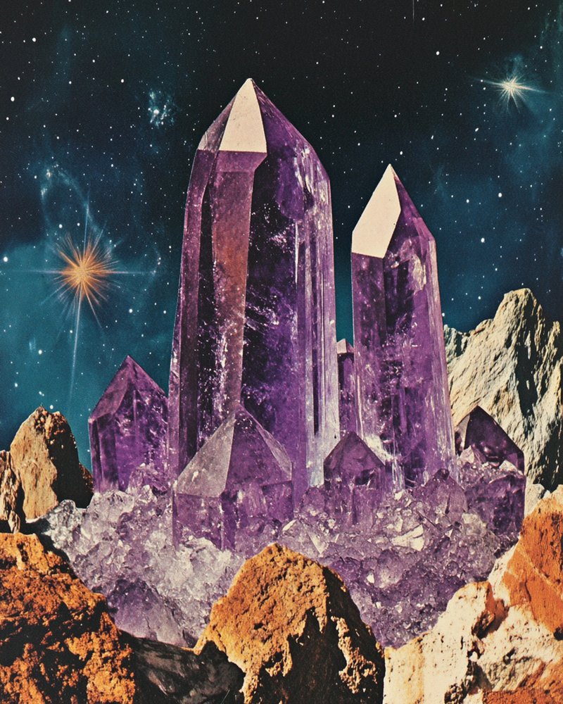 Amethyst Kosmische Landschaft von Samantha Hearn