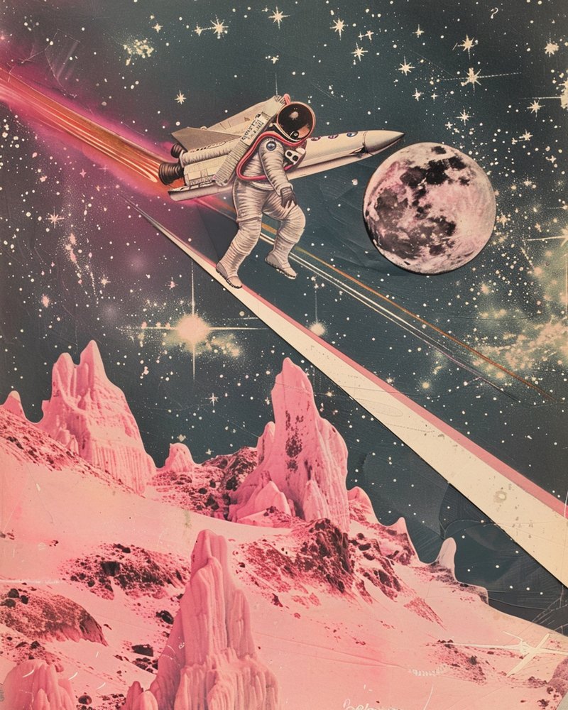 Kosmische Pinke Planetenfahrt von Samantha Hearn
