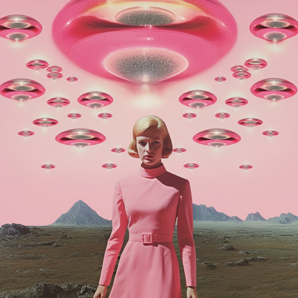 Rosa UFO-Invasion von Samantha Hearn