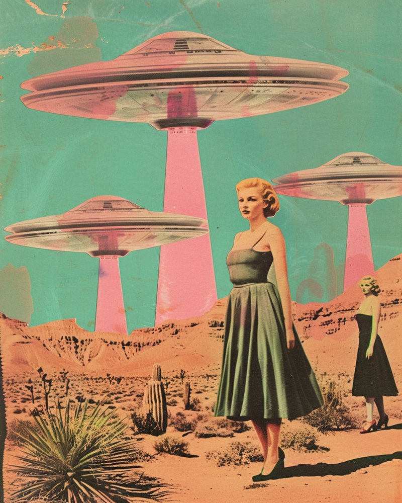 Retro Wüstenbegegnung von Samantha Hearn