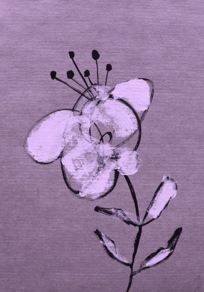 Abstrakte violette Blüte von Santhosh ch