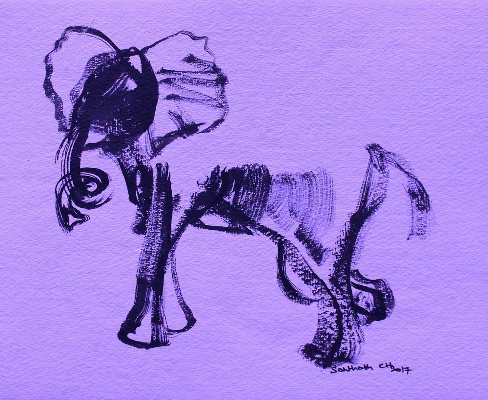 Dynamischer Lila Elefant von Santhosh ch