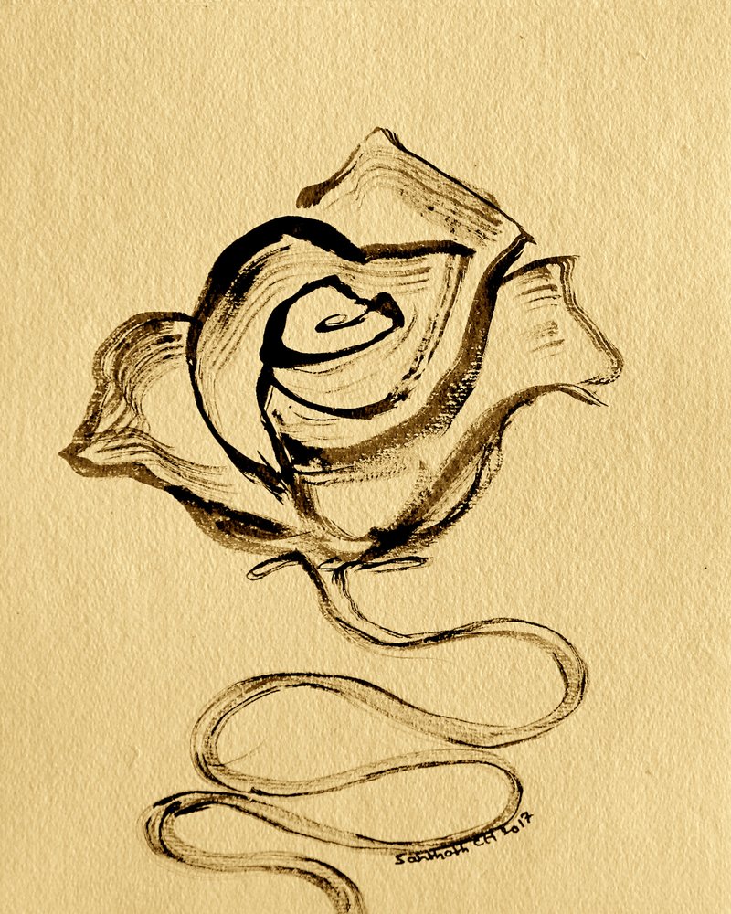 Elegante Fließende Rose von Santhosh ch
