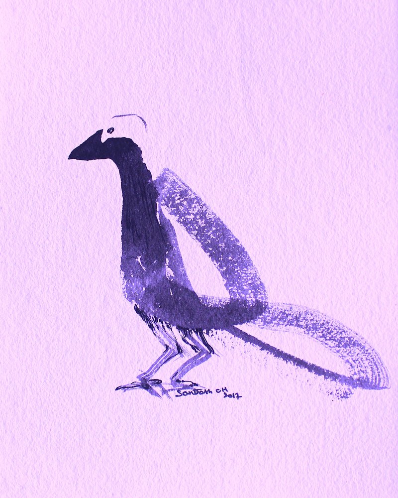 Eleganter violetter Vogel von Santhosh ch