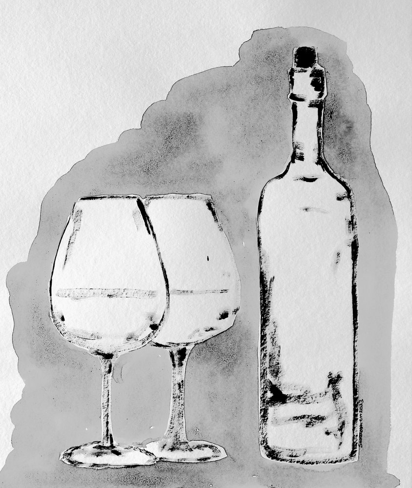 Elegantes Wein-Stillleben von Santhosh ch