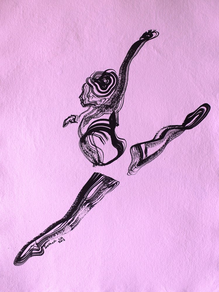 Fließender Ballettsprung von Santhosh ch
