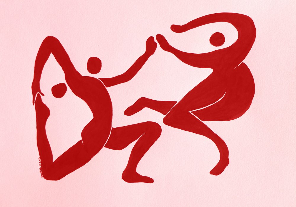 Anmutige rote Figuren von Santhosh ch