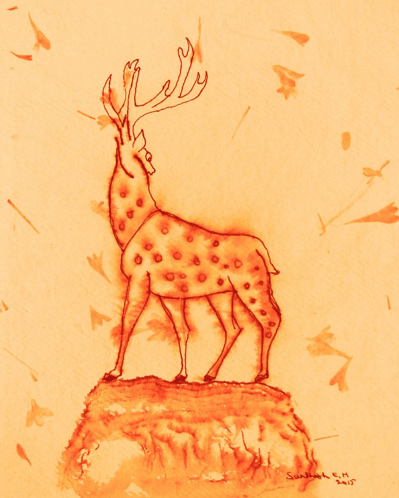 Majestätischer gefleckter Hirsch von Santhosh ch