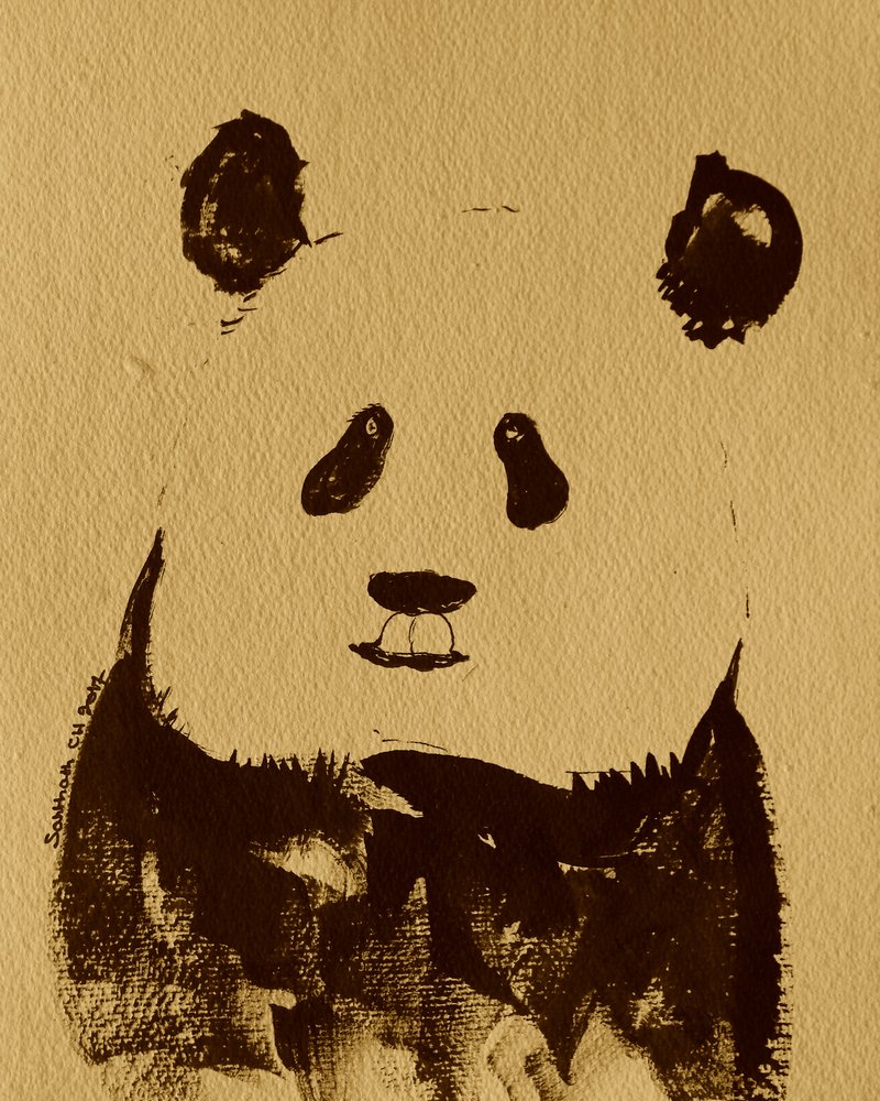 Minimalistischer Pandabär von Santhosh ch