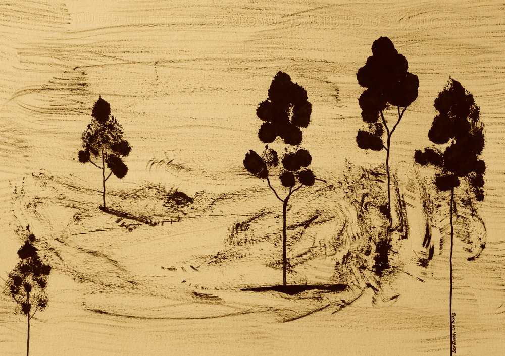 Minimalistische Sepia-Landschaft von Santhosh ch
