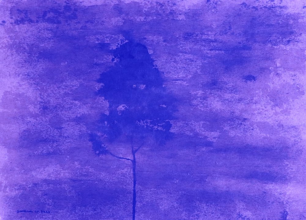 Stimmungsvolle violette Landschaft von Santhosh ch