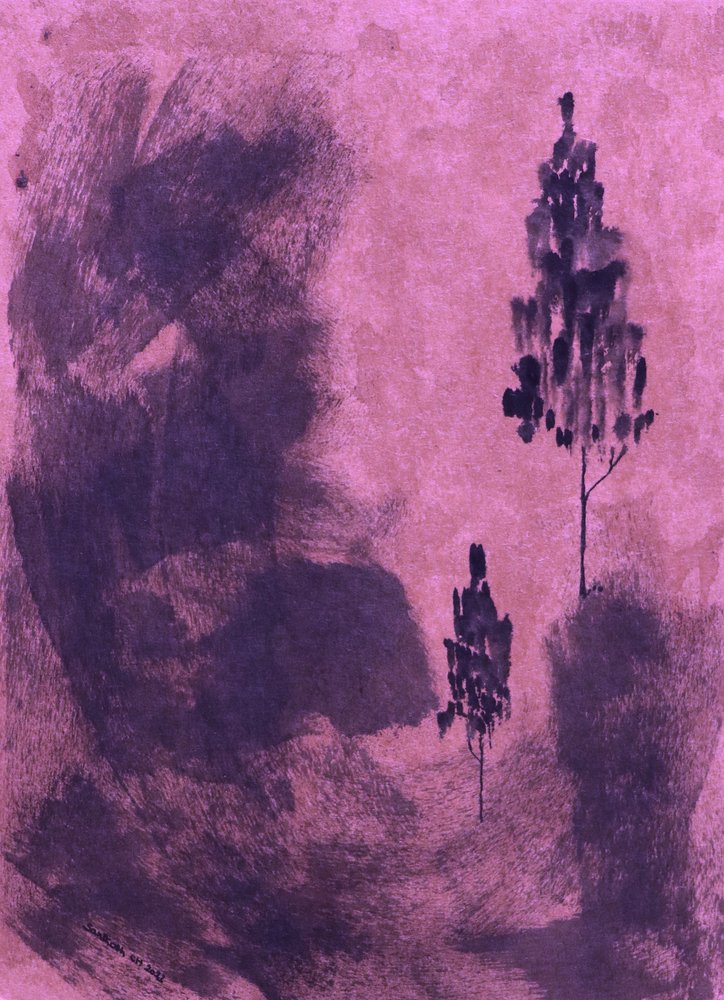 Violette Schattenlandschaft von Santhosh ch