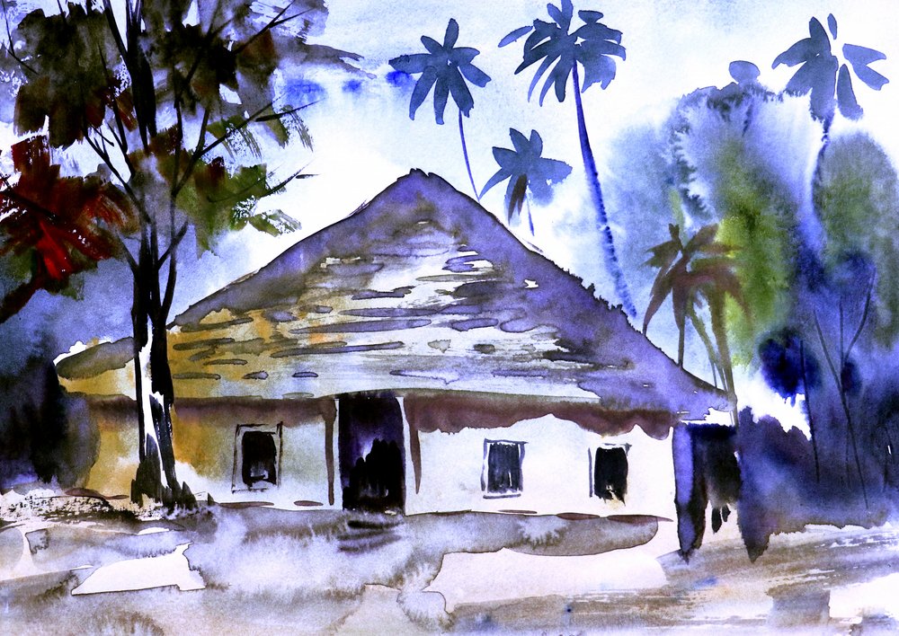 Lila Dorfhaus von Santhosh ch