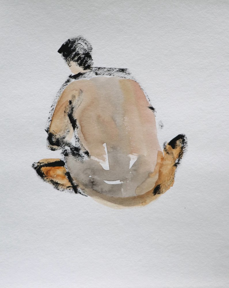 Sitzende Aktfigur von Santhosh ch