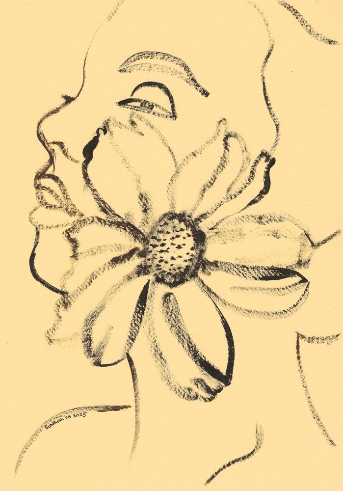 Gelassenes Blüten-Gesicht von Santhosh ch