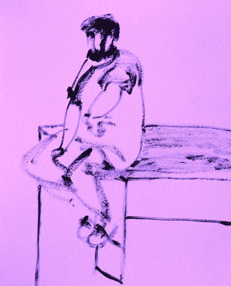 Nachdenkliche Sitzende Figur von Santhosh ch