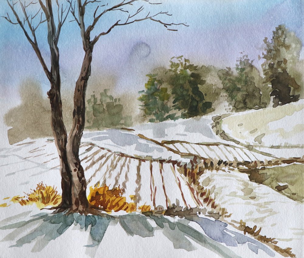 Winterfeldlandschaft von Santhosh ch