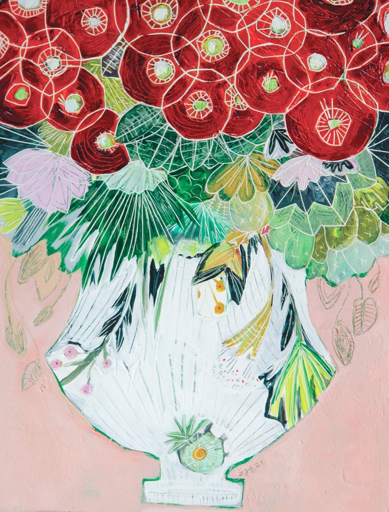 Lebendige Blumenvase von Sarah Fitzgerald