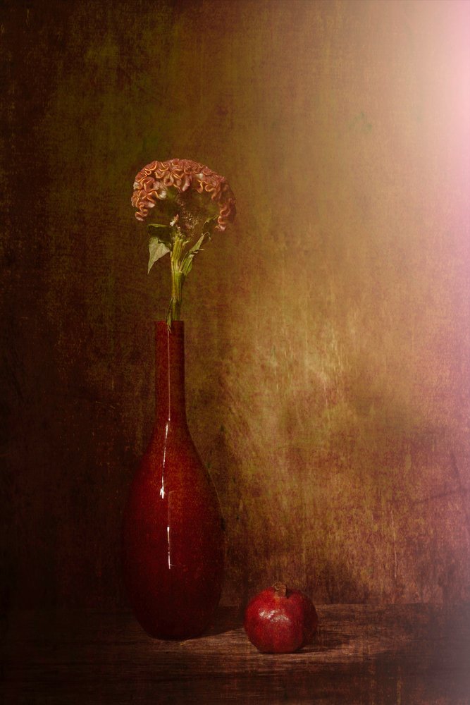 Dunkle Stillleben-Blüten von Saskia Dingemans