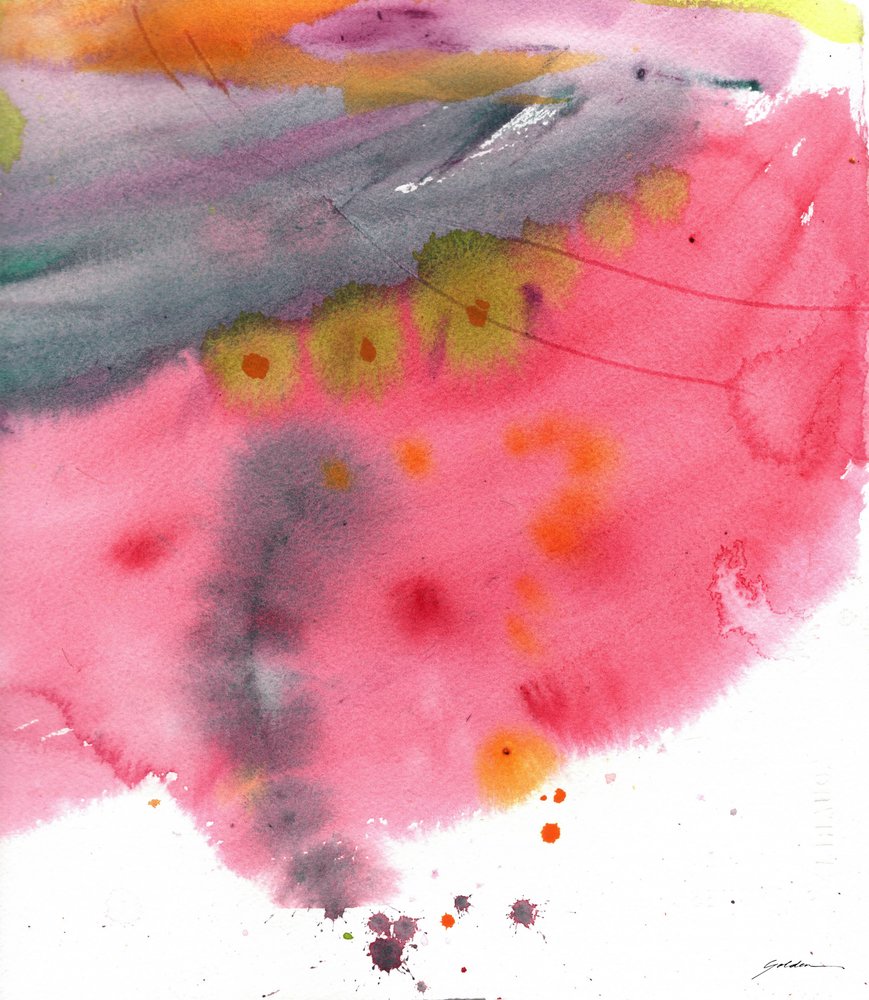 Lebhaftes Rosa Abstrakt von Sheila Golden