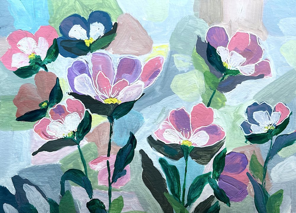Malerische Pastellblumen von Soniya Vijayakumar