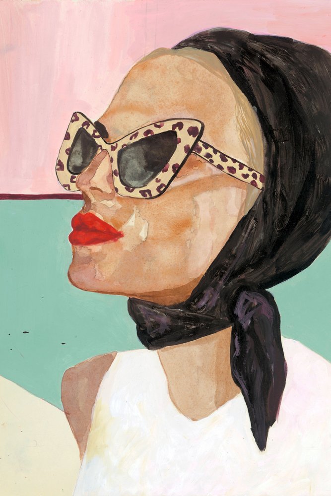 Chicer Schal und Sonnenbrille von Sophia Novosel