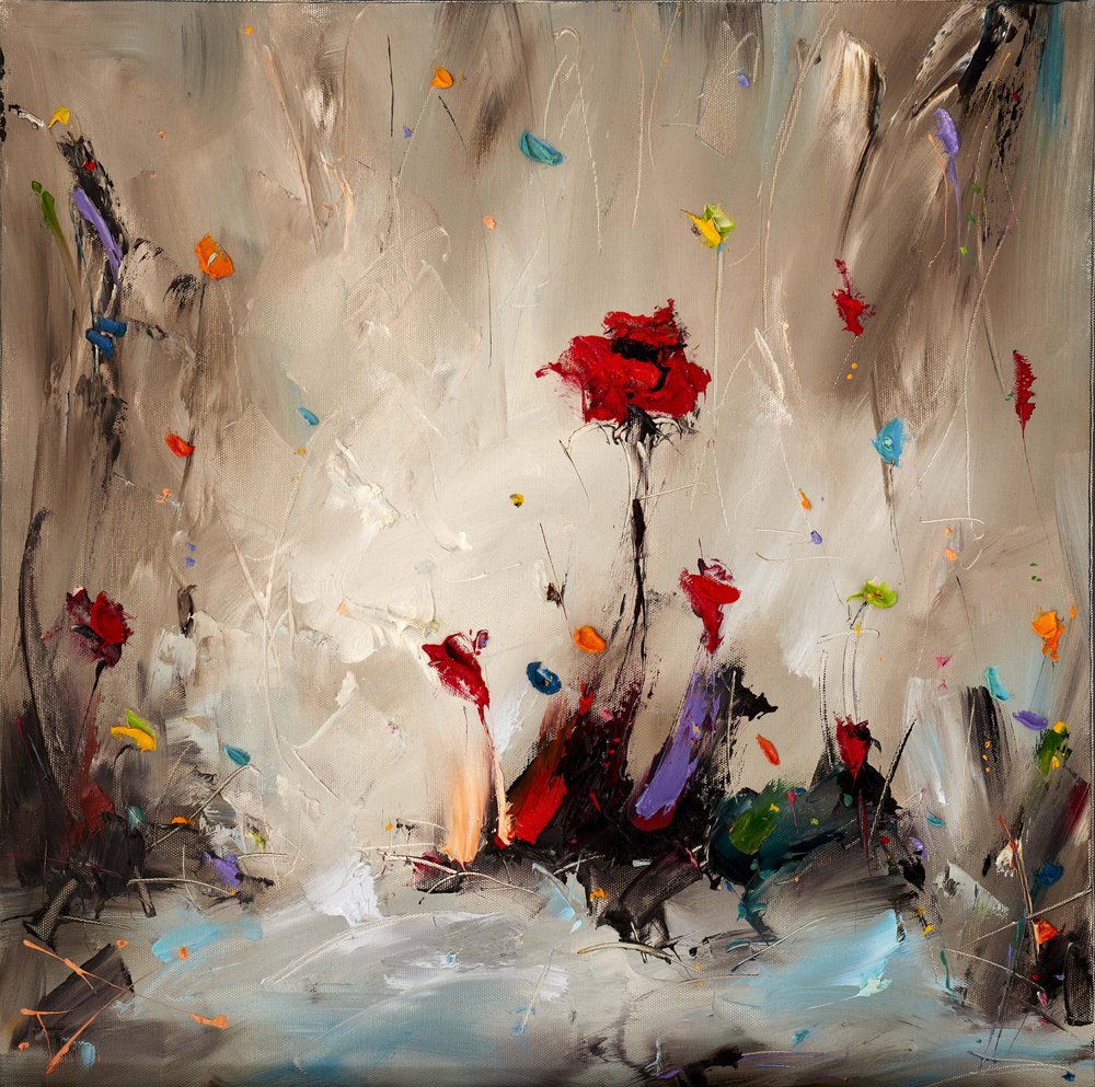 Lebendige Abstrakte Blumen von Stanislav Lazarov