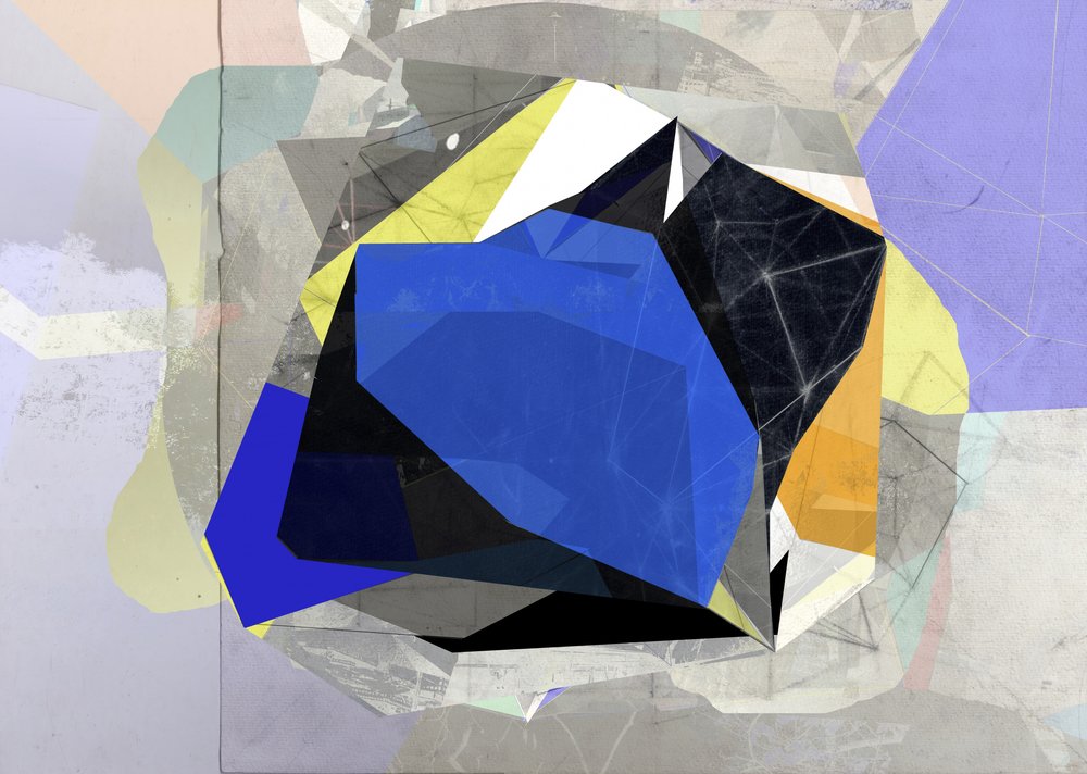 Abstrakte blaue Geometrie von Stefan Fransson